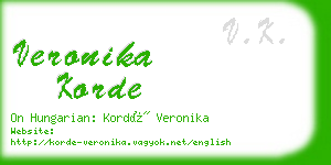 veronika korde business card